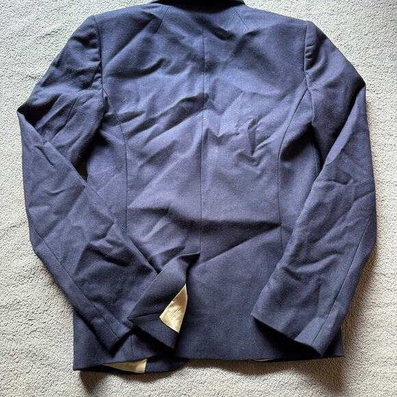 J Crew SchoolBoy Blazer Navy Blue Wool Gold Button Jacket Preppy SZ 0 - Picture 11 of 12